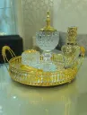 Gold Metallic Arabic Bakhoor Burner Set