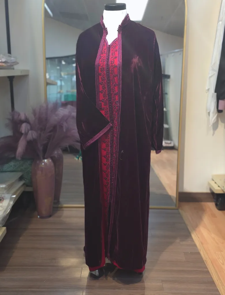 Kimono Velet Burgundy (S)