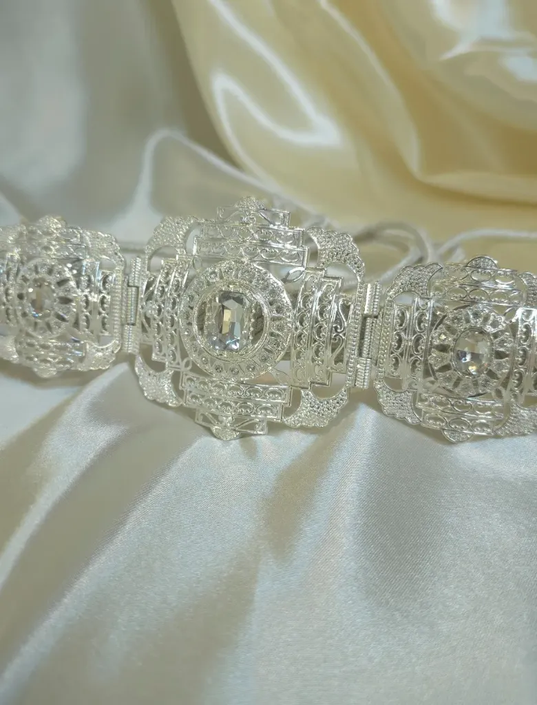 Silver Moroccan Belt (Rectangular)