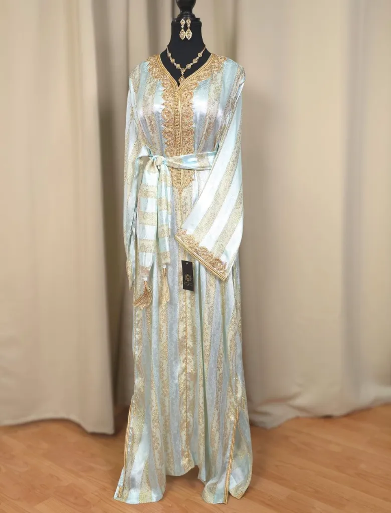 Caftan Jawhara1 Aqua Green