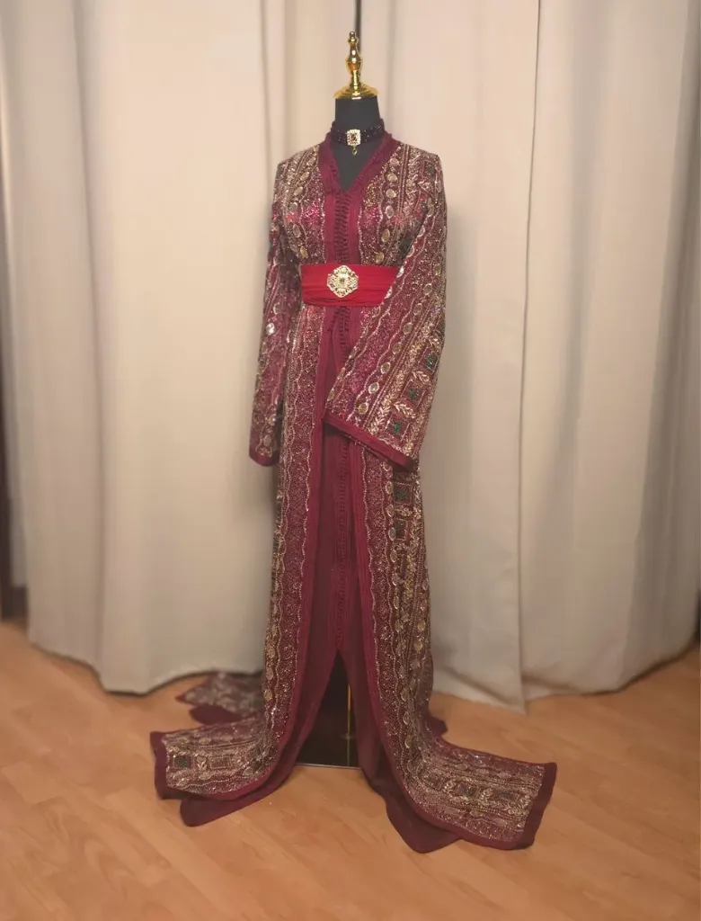 Takchita Saree Burgundy