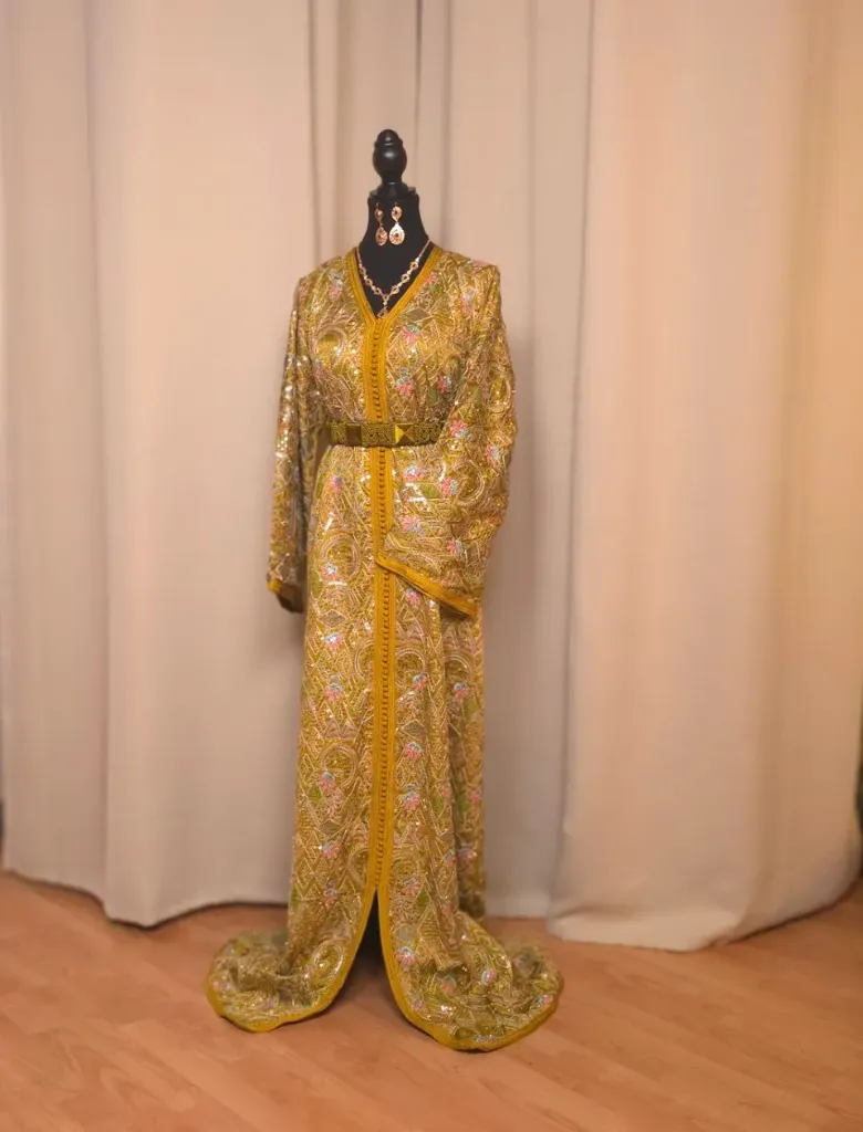 Caftan Saree Mustard